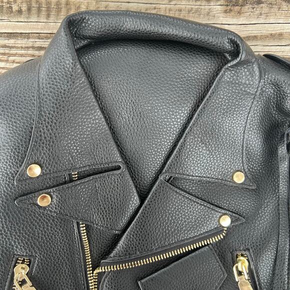 Moto Jacket Backpack Black Faux Leather Fringe Biker Punk Goth Alt Festival Bag main image 15